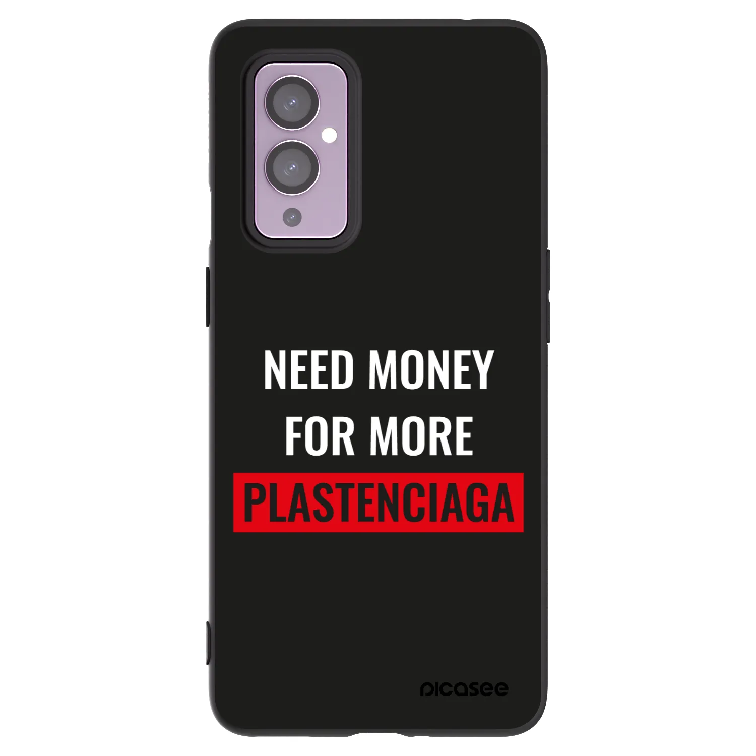 Picasee silikonový černý obal pro OnePlus 9 - More PLASTENCIAGA