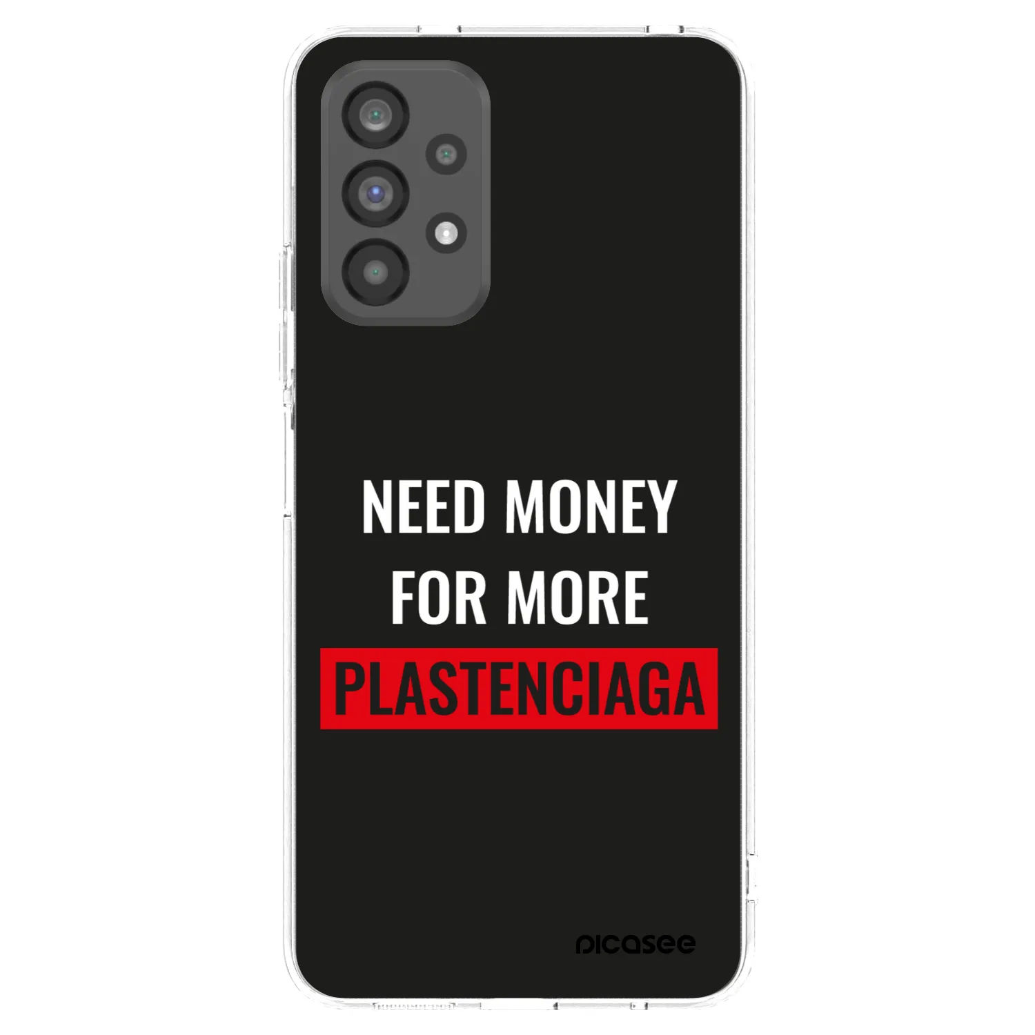 Picasee silikonový průhledný obal pro Samsung Galaxy A73 5G - More PLASTENCIAGA