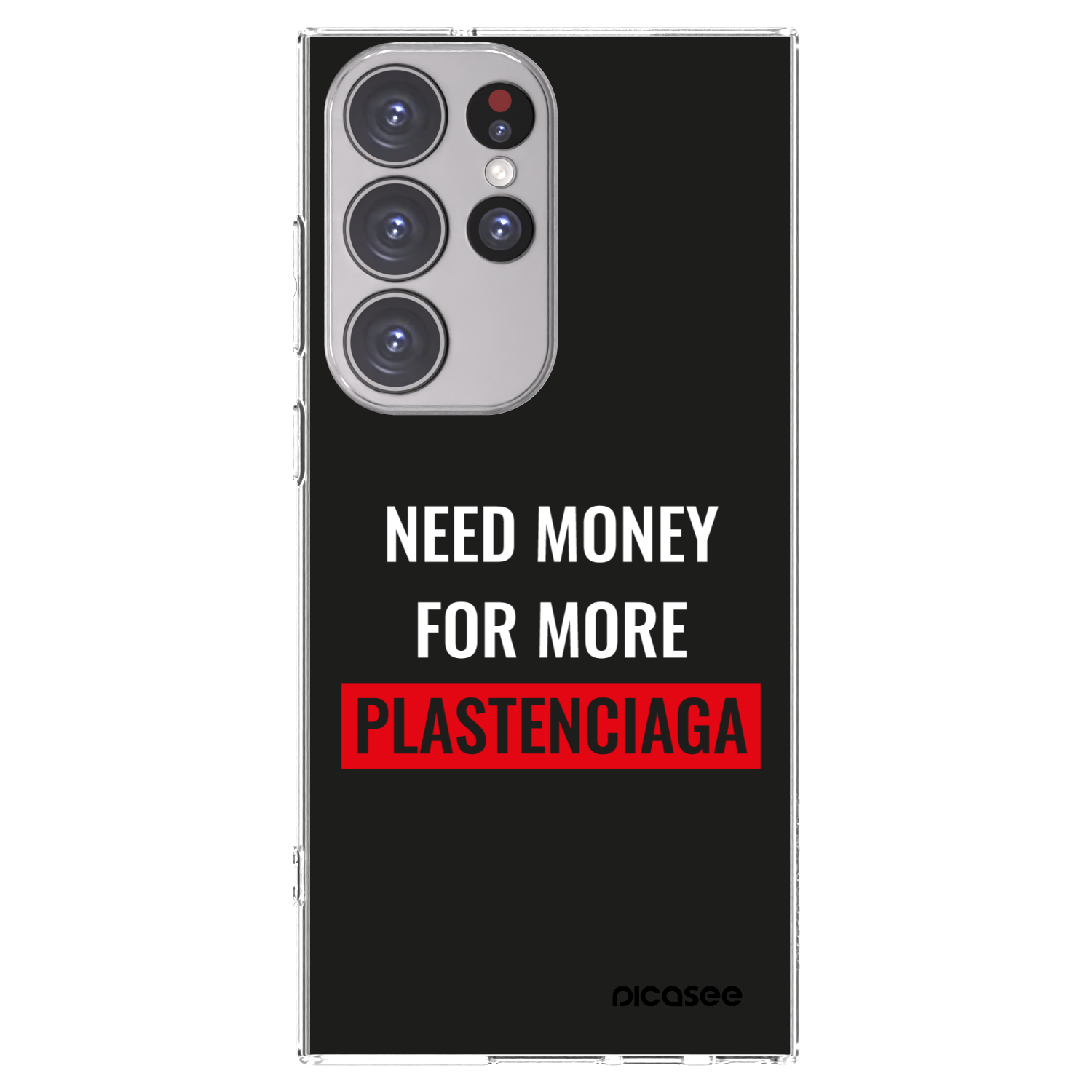 Picasee silikonový průhledný obal pro Samsung Galaxy S23 Ultra 5G - More PLASTENCIAGA
