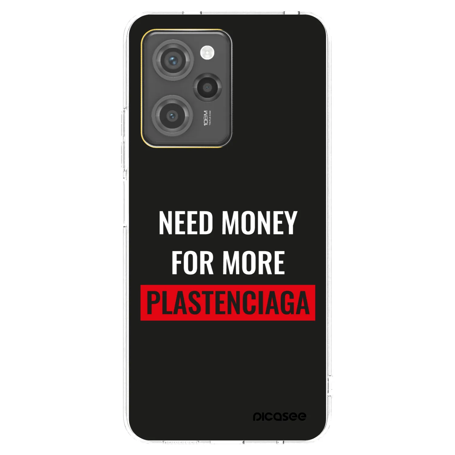 Picasee silikonový černý obal pro Xiaomi Poco X5 Pro - More PLASTENCIAGA