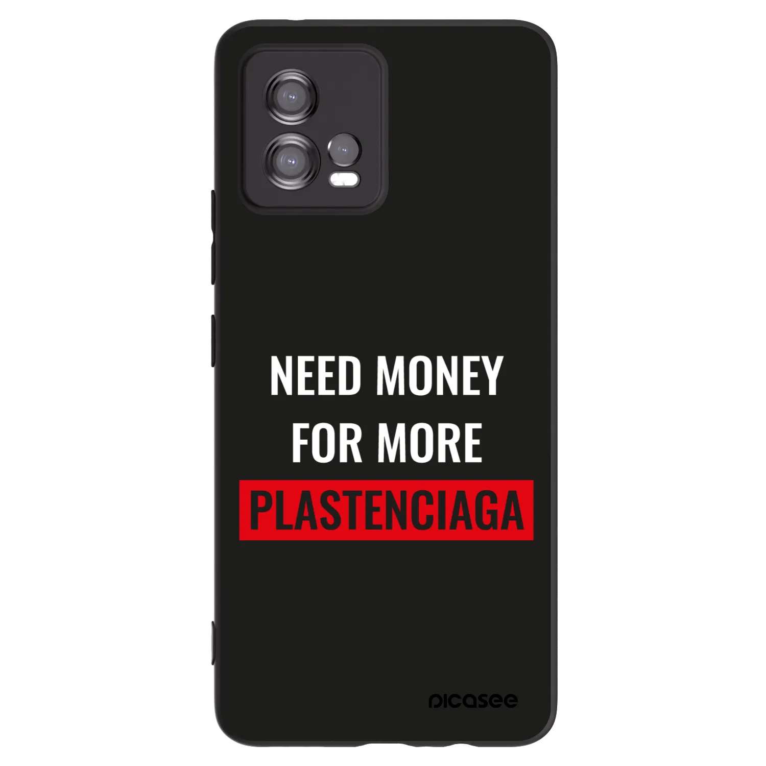 Picasee silikonový černý obal pro Motorola Moto G72 - More PLASTENCIAGA