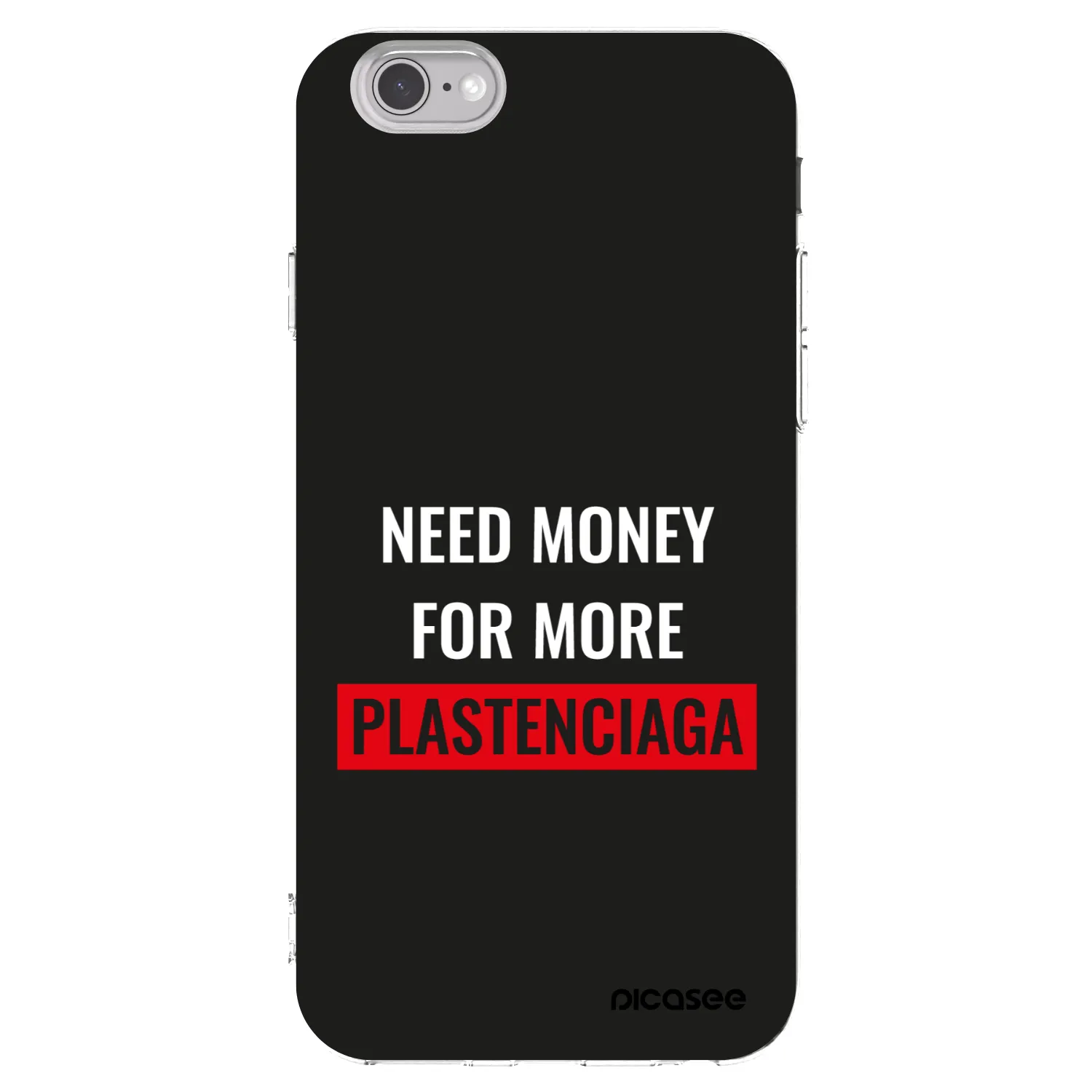 Picasee silikonový průhledný obal pro Apple iPhone 6/6S - More PLASTENCIAGA