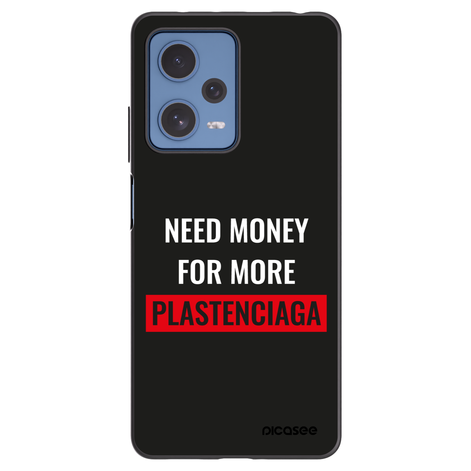 Picasee silikonový černý obal pro Xiaomi Redmi Note 12 Pro 5G - More PLASTENCIAGA