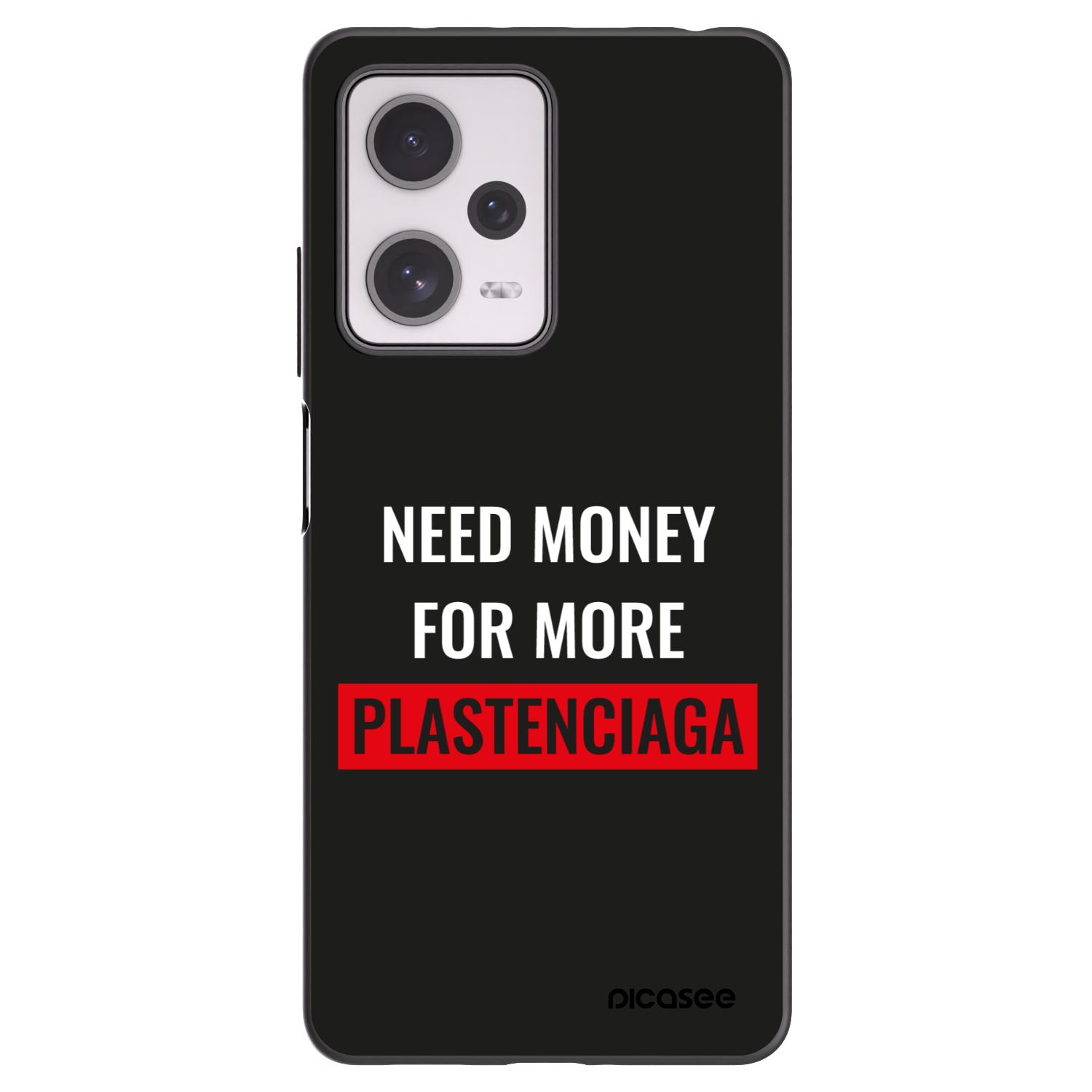 Picasee silikonový černý obal pro Xiaomi Redmi Note 12 Pro+ 5G - More PLASTENCIAGA