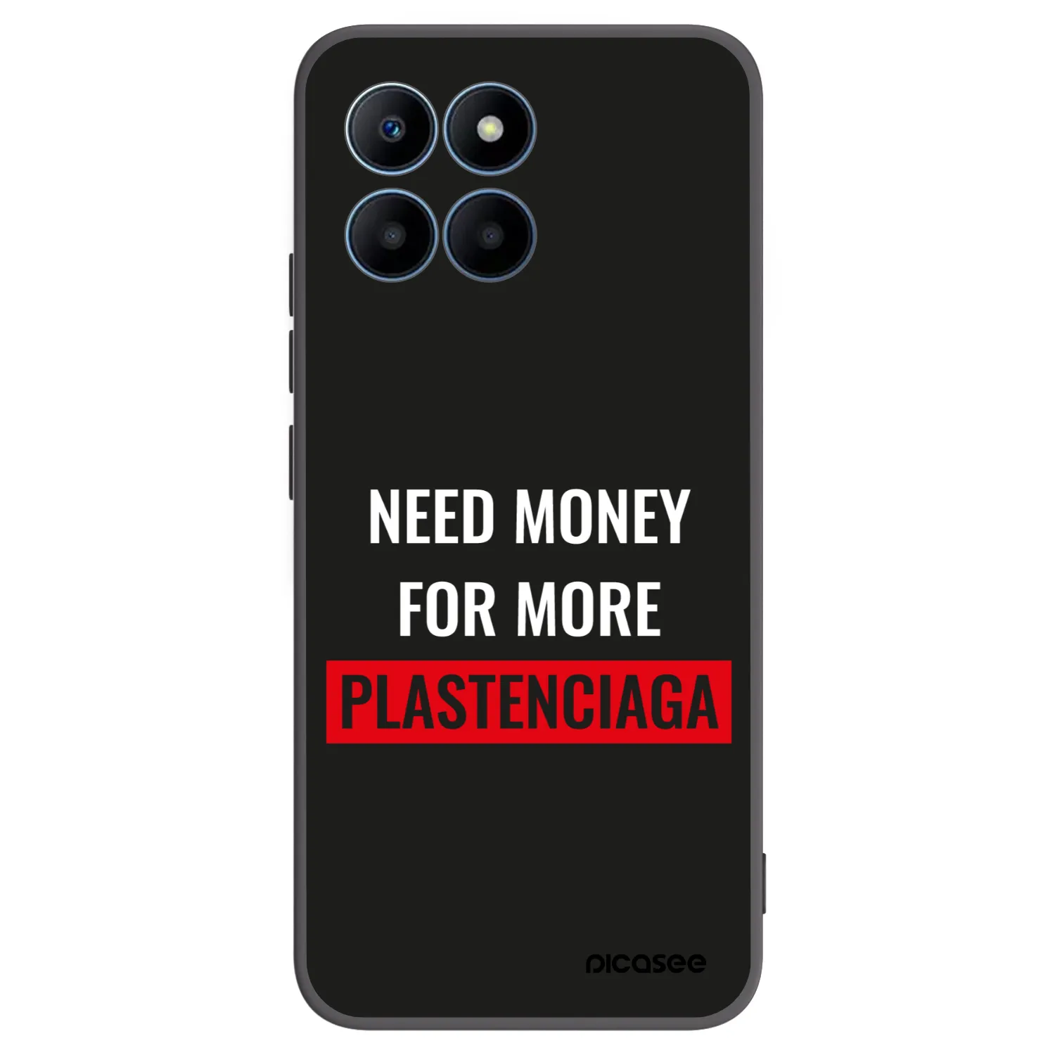 Picasee silikonový černý obal pro Honor 70 Lite - More PLASTENCIAGA