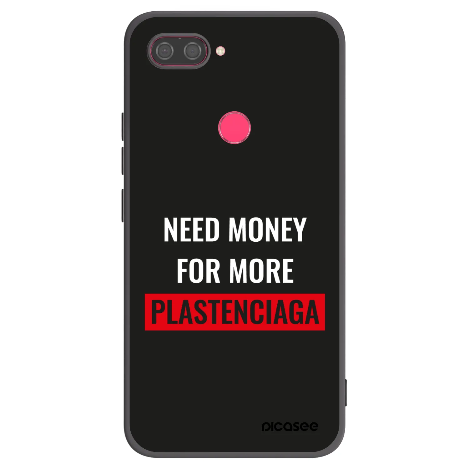 Picasee silikonový černý obal pro Xiaomi Mi 8 Lite - More PLASTENCIAGA