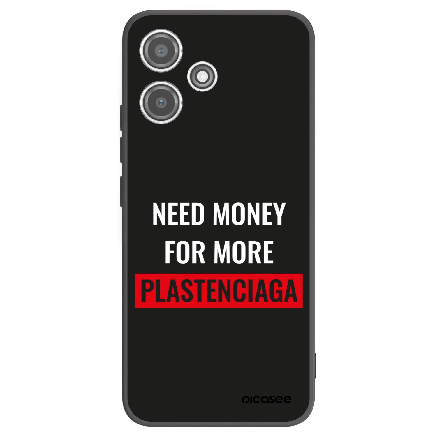 Picasee silikonový černý obal pro Xiaomi Redmi 12 5G - More PLASTENCIAGA