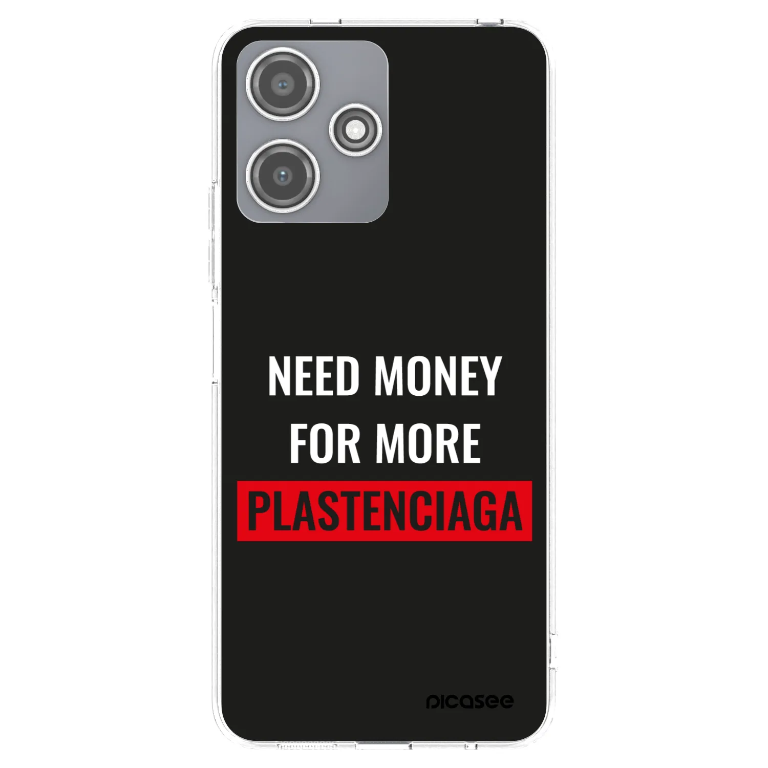 Picasee silikonový průhledný obal pro Xiaomi Redmi 12 5G - More PLASTENCIAGA