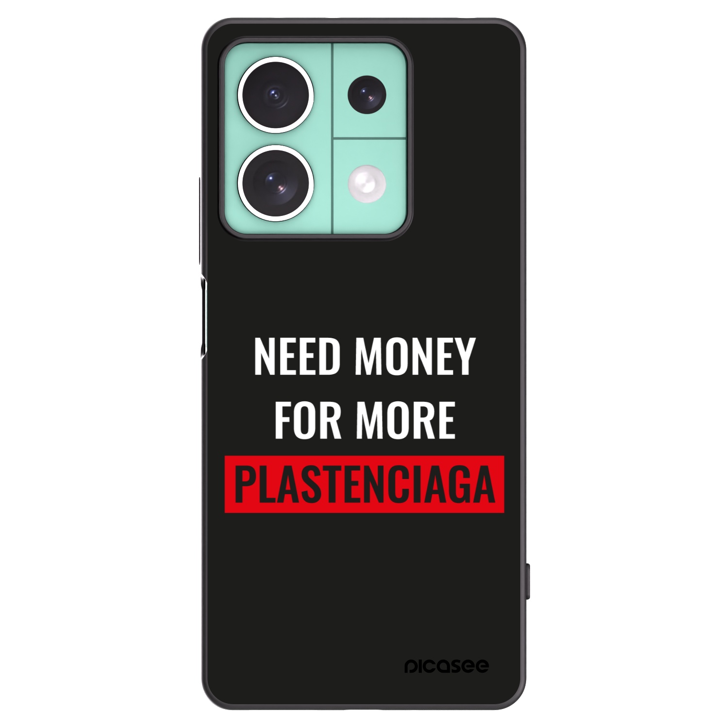 Picasee silikonový černý obal pro Xiaomi Redmi Note 13 5G - More PLASTENCIAGA