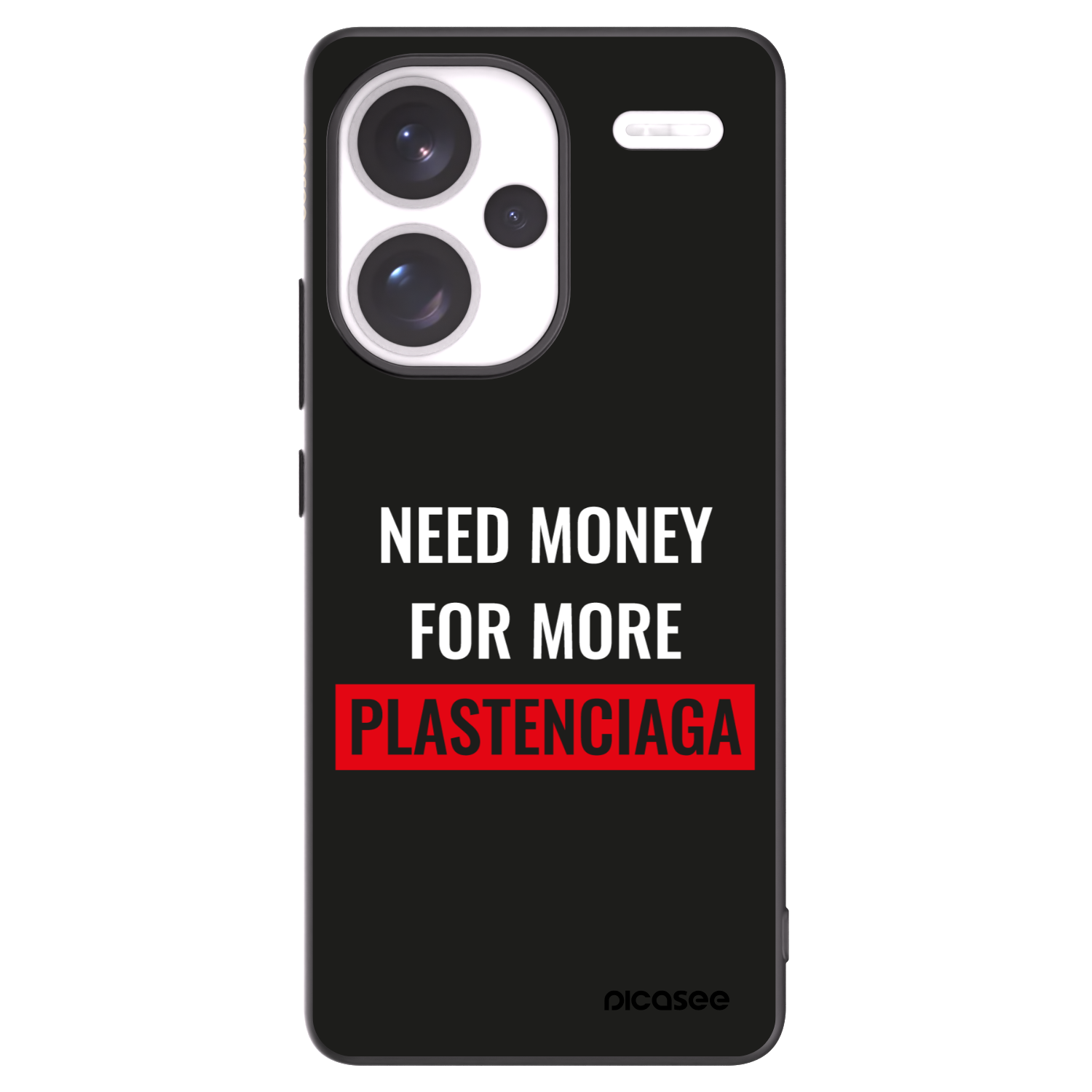 Picasee silikonový černý obal pro Xiaomi Redmi Note 13 Pro+ 5G - More PLASTENCIAGA