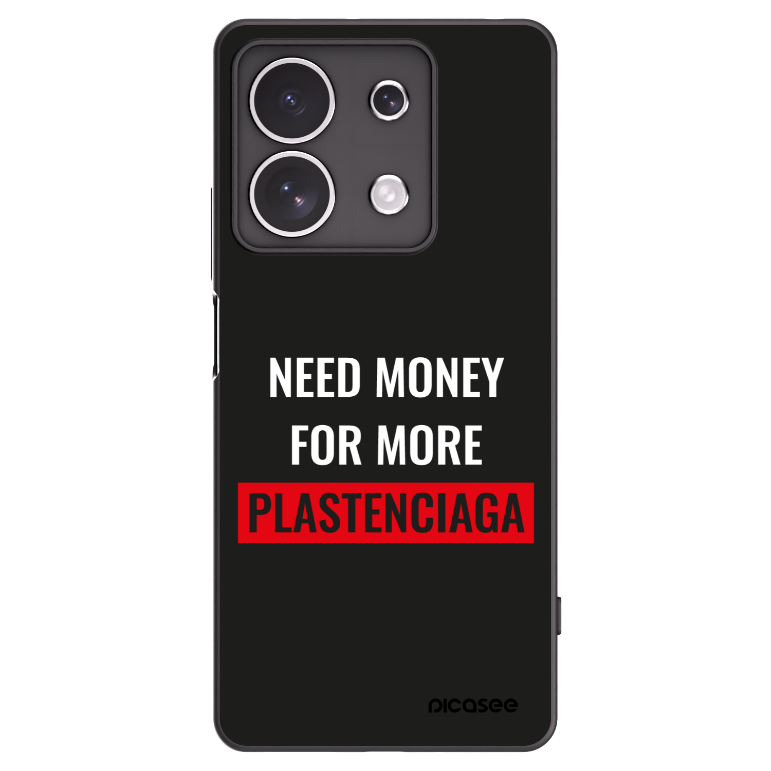 Picasee silikonový černý obal pro Xiaomi Redmi Note 13 4G - More PLASTENCIAGA