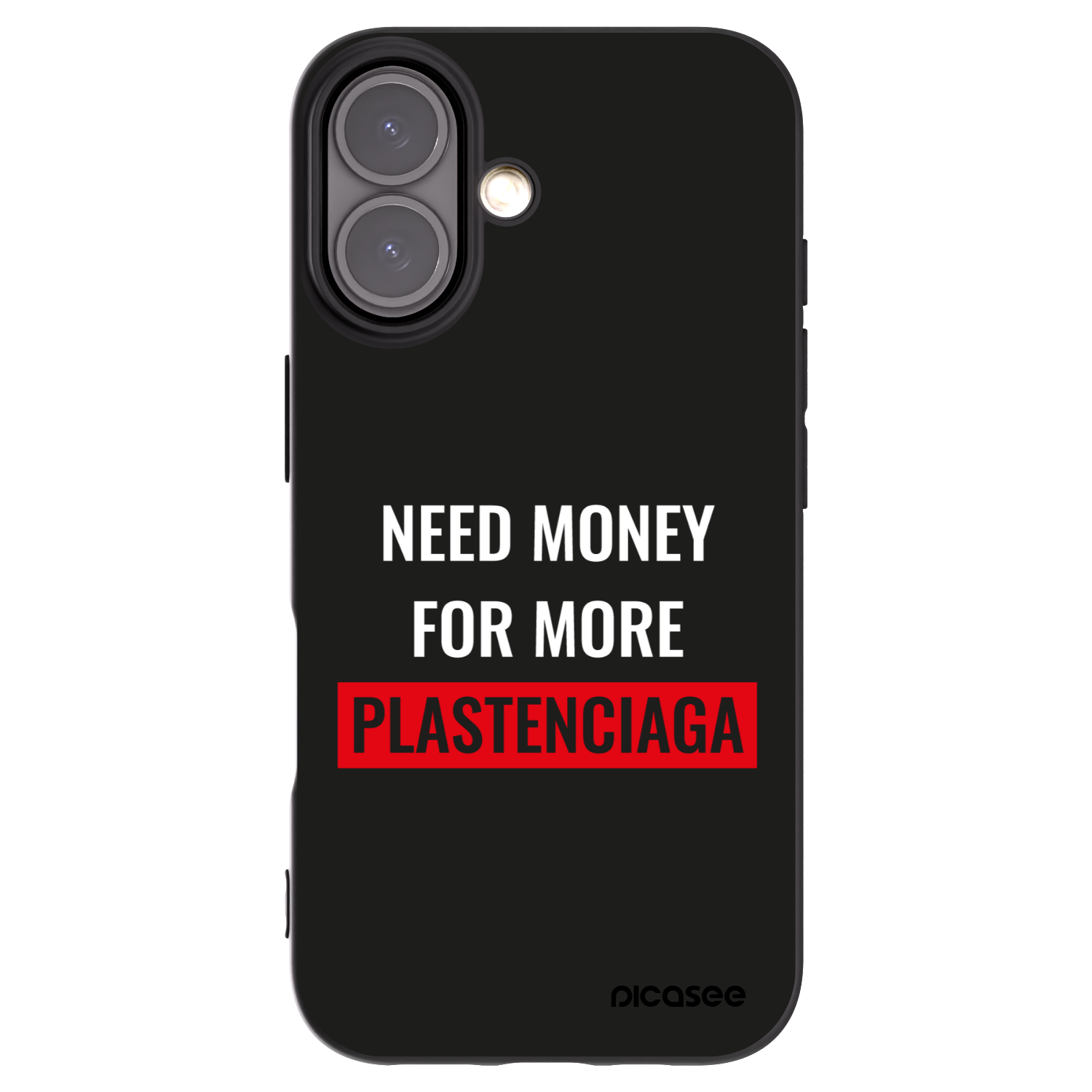 Picasee silikonový černý obal pro Apple iPhone 16 - More PLASTENCIAGA
