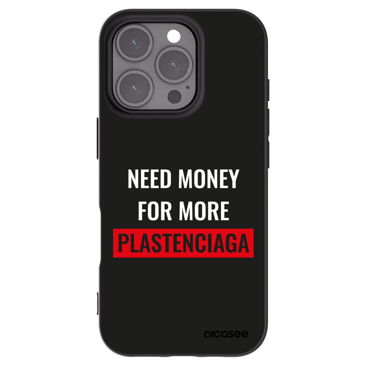 Picasee silikonový černý obal pro Apple iPhone 16 Pro - More PLASTENCIAGA