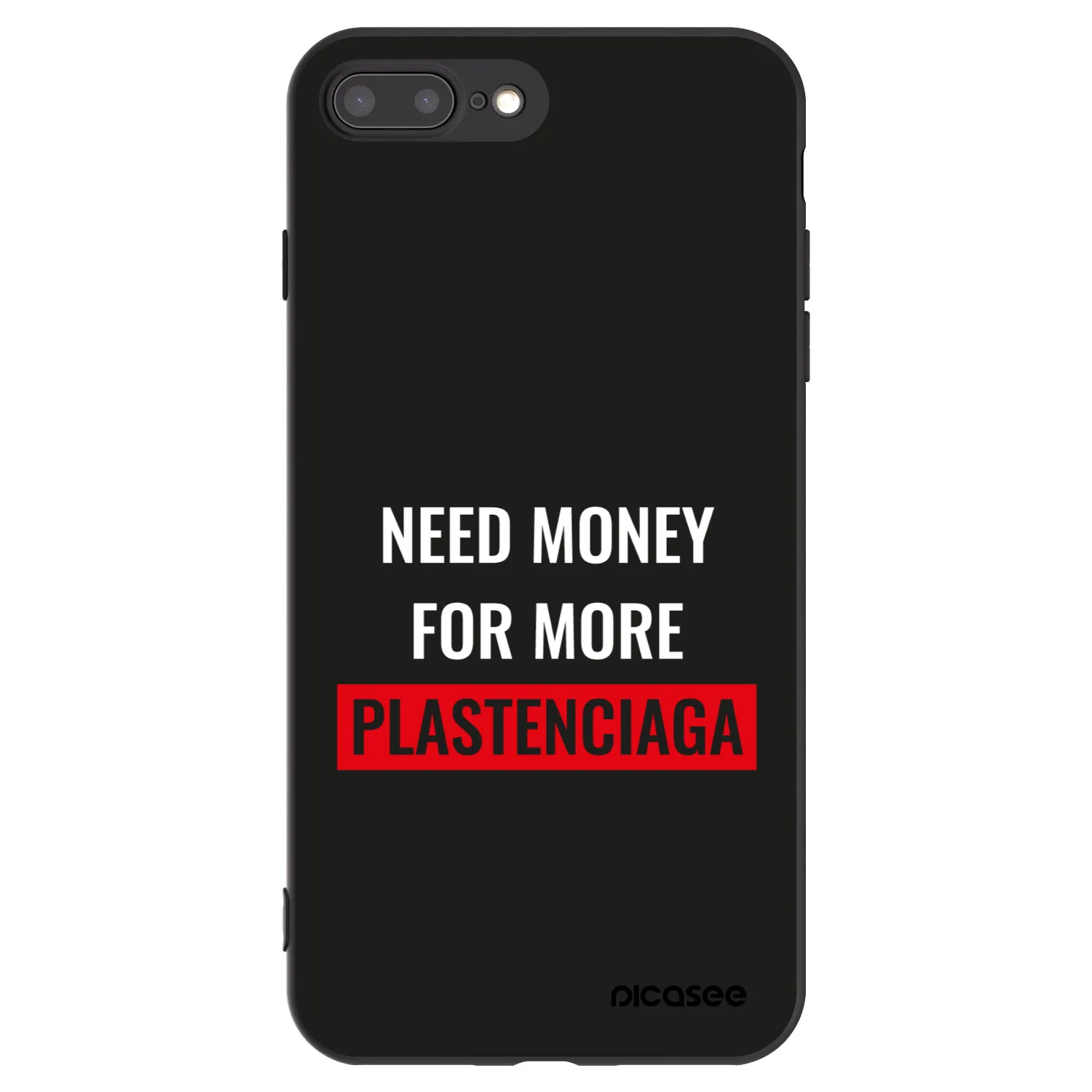 Picasee silikonový černý obal pro Apple iPhone 7 Plus - More PLASTENCIAGA