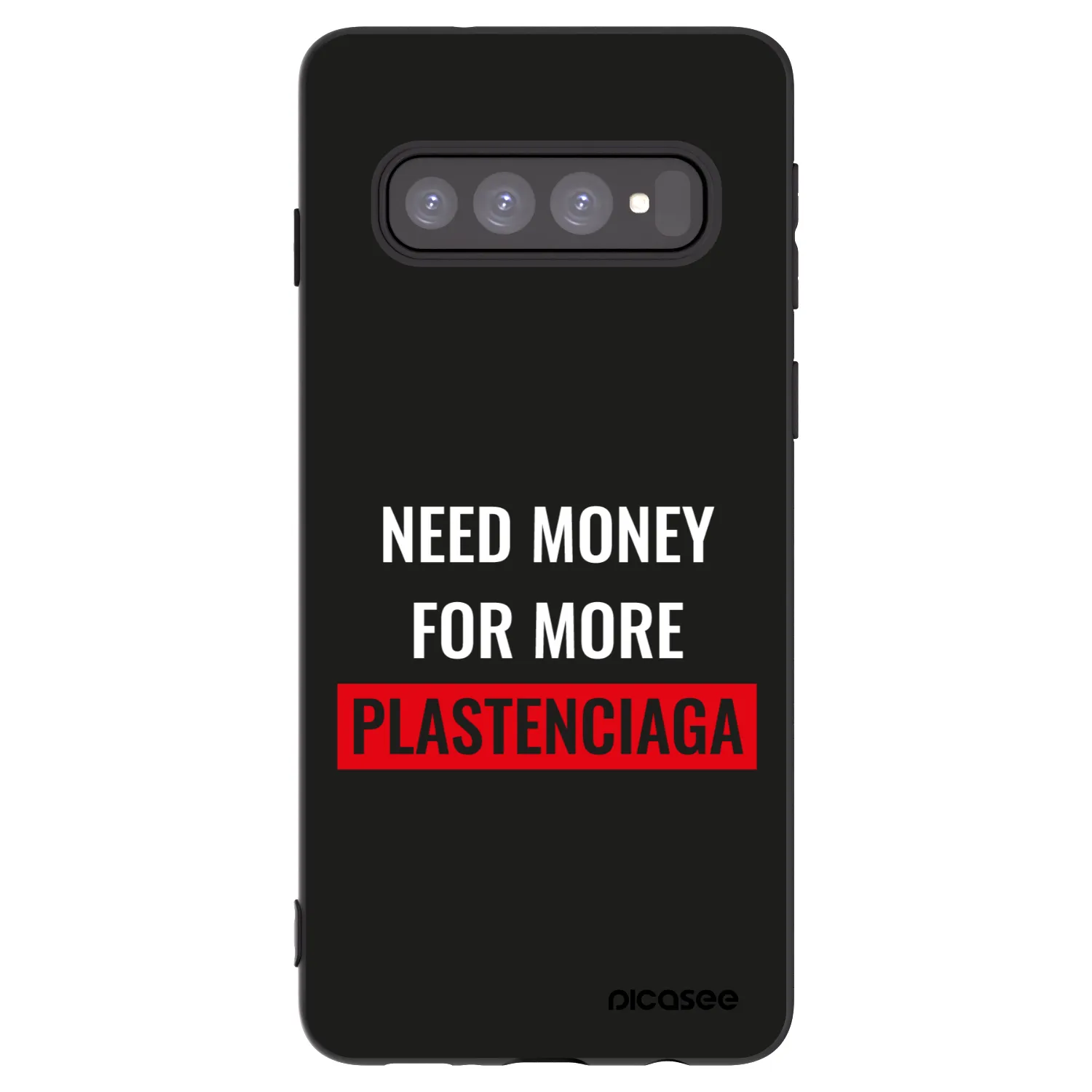 Picasee silikonový černý obal pro Samsung Galaxy S10 G973 - More PLASTENCIAGA