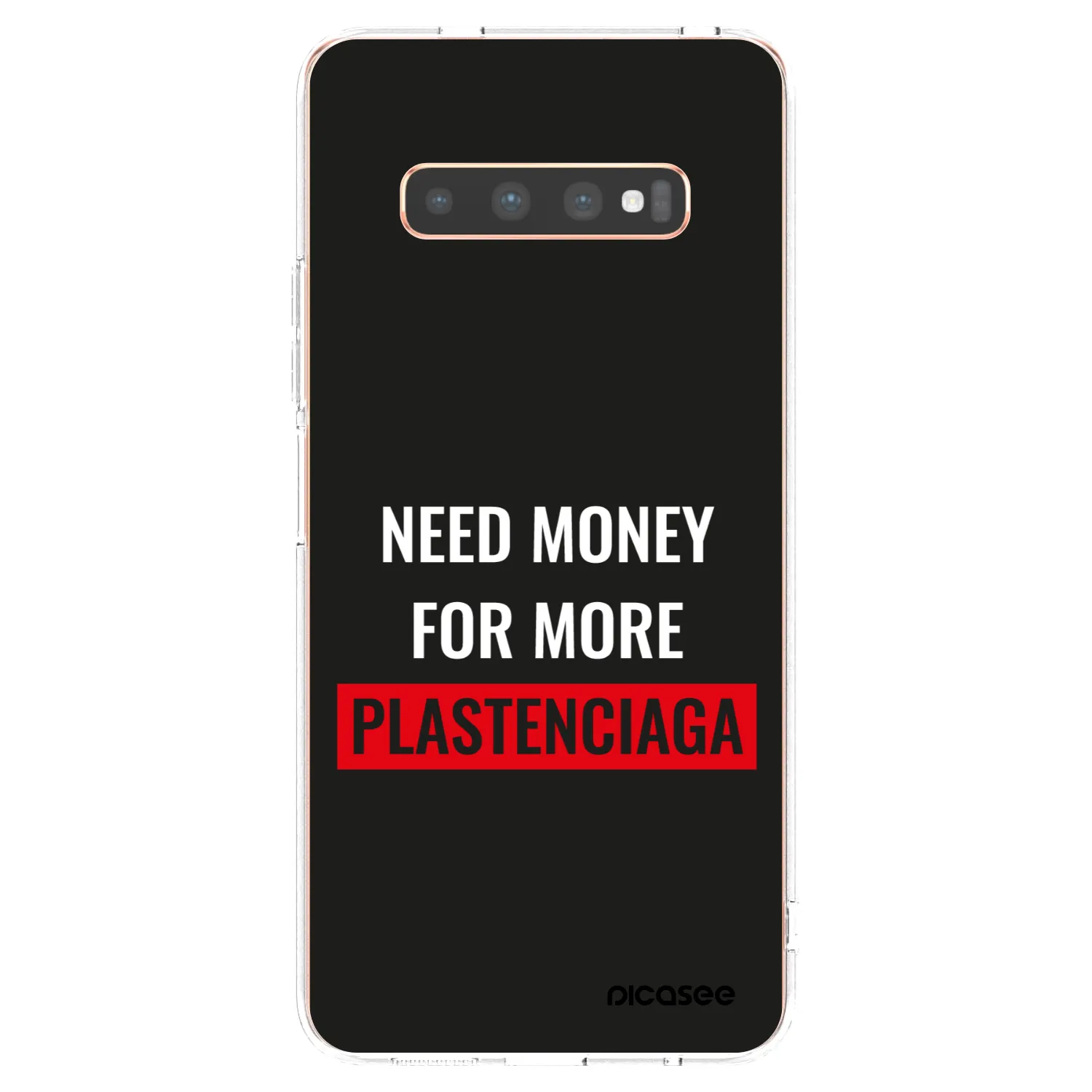 Picasee silikonový průhledný obal pro Samsung Galaxy S10 Plus G975 - More PLASTENCIAGA