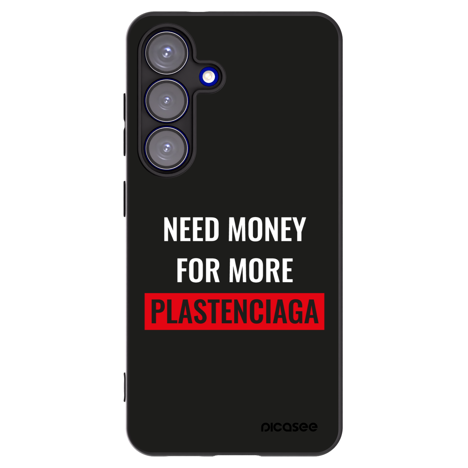 Picasee silikonový černý obal pro Samsung Galaxy S25 5G - More PLASTENCIAGA