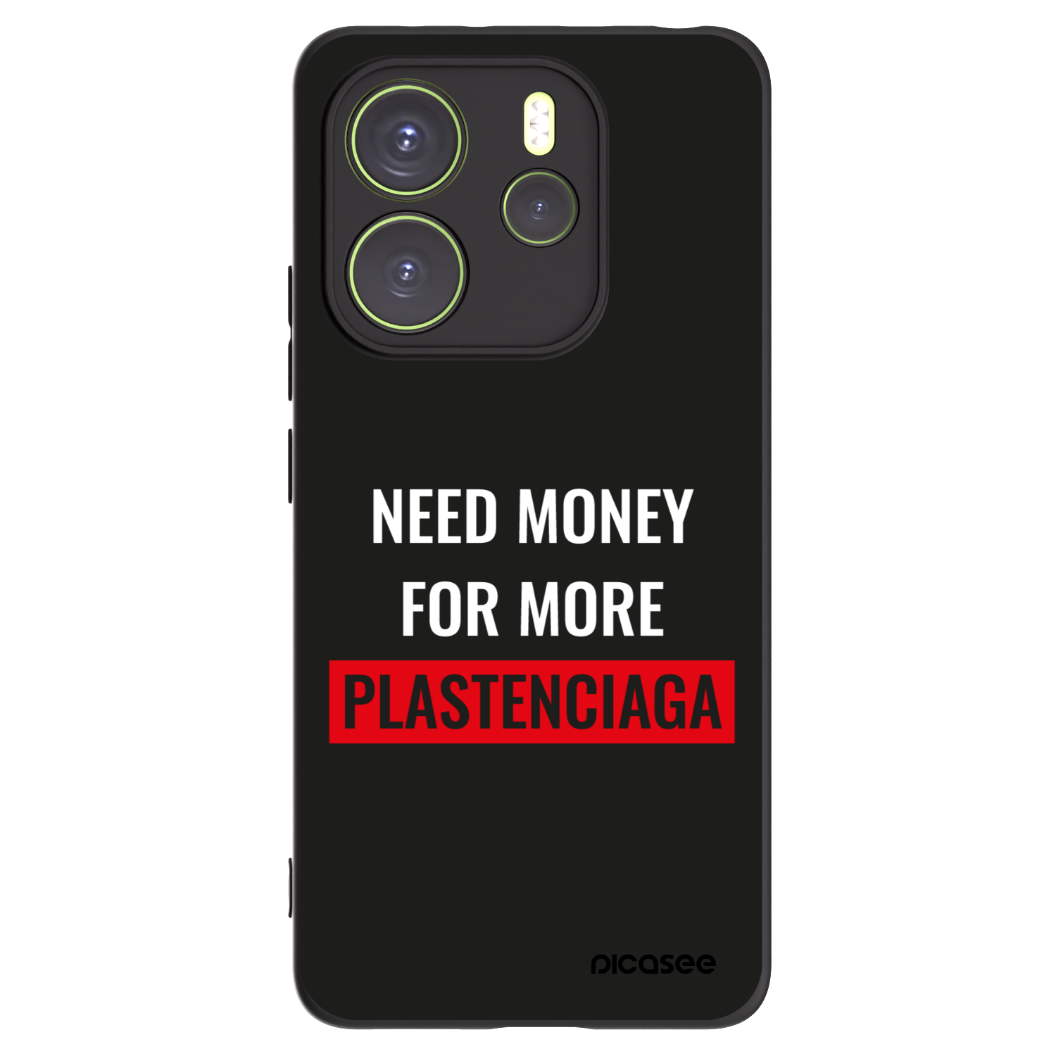 Picasee silikonový černý obal pro Xiaomi Redmi Note 14 4G - More PLASTENCIAGA