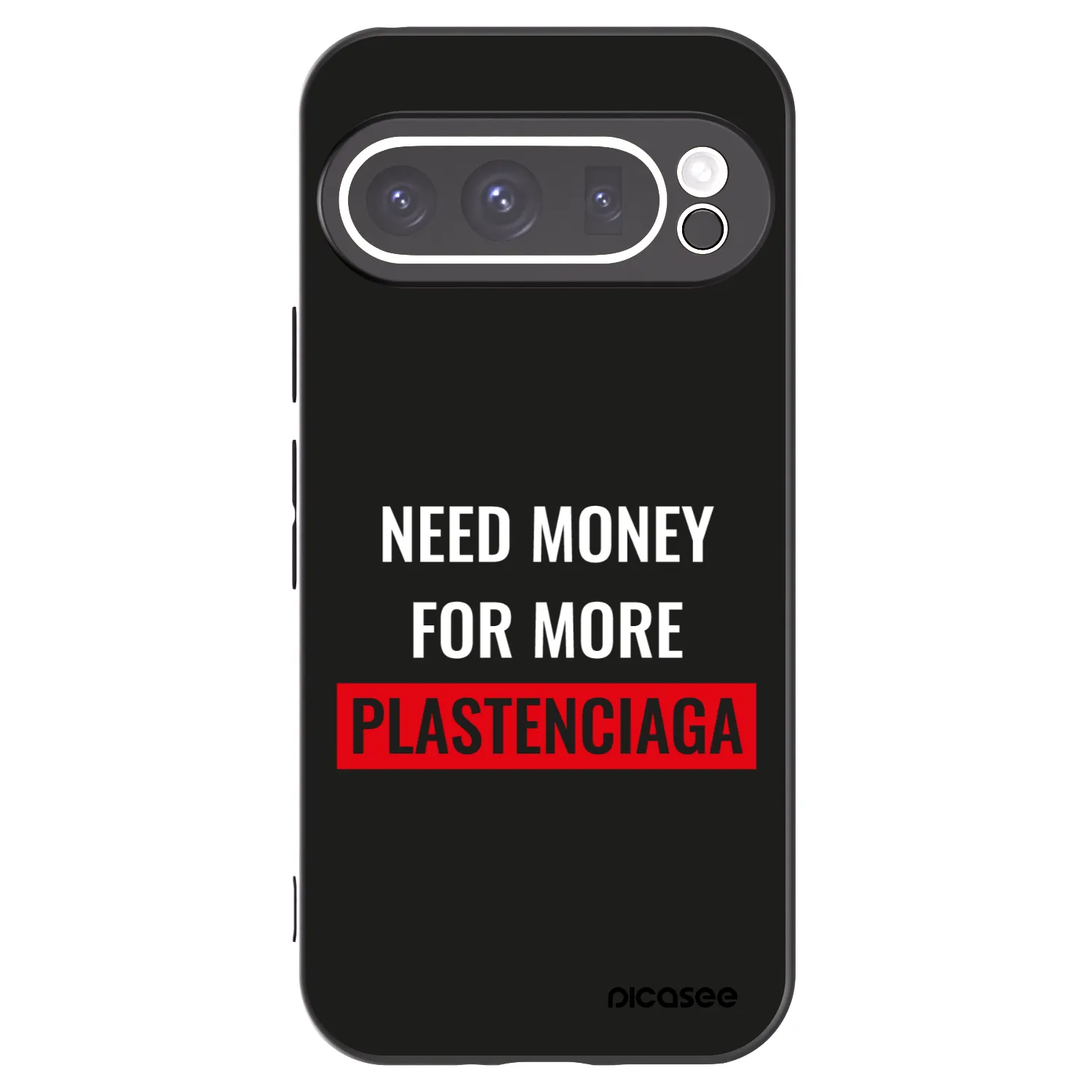 Picasee silikonový černý obal pro Google Pixel 9 Pro - More PLASTENCIAGA