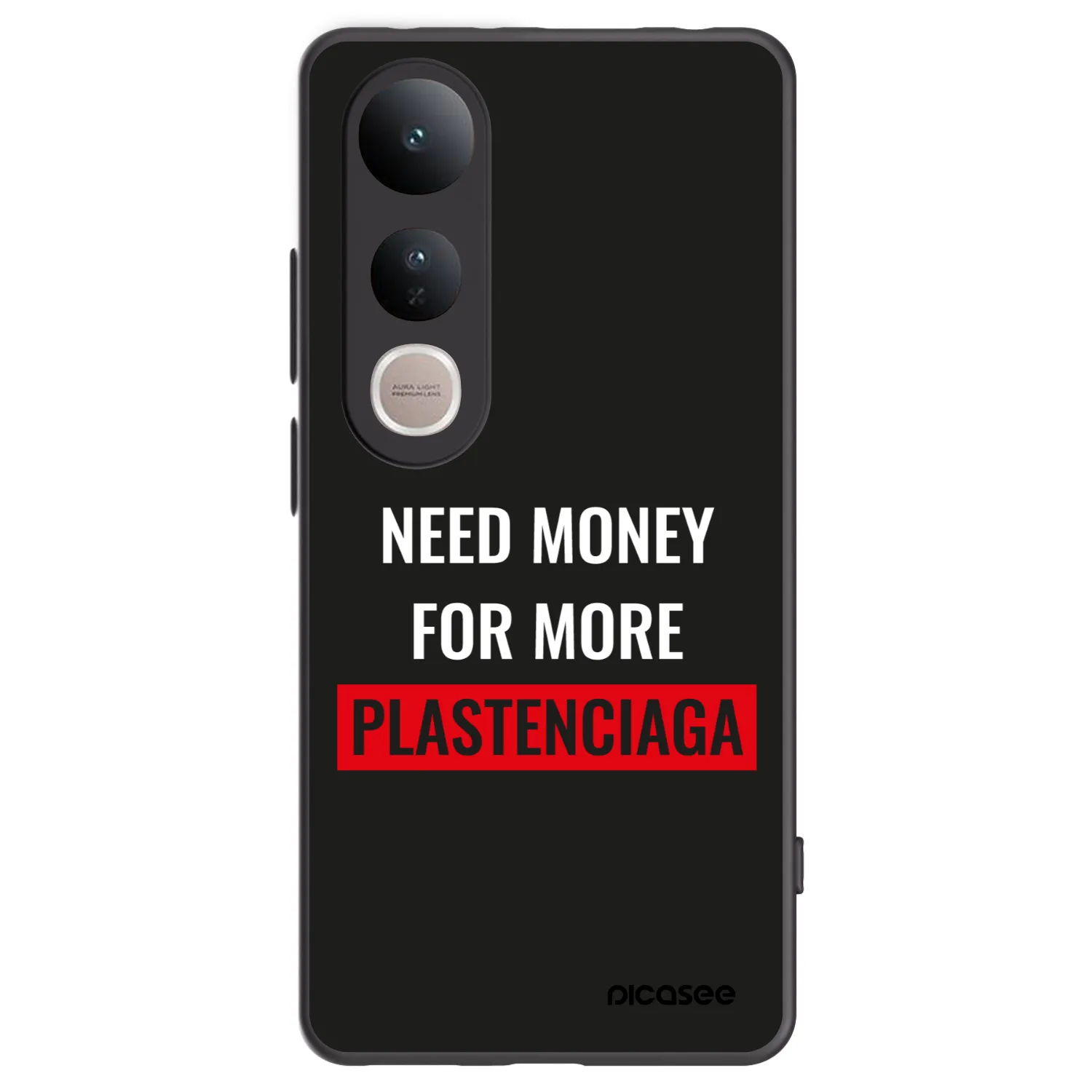 Picasee silikonový černý obal pro Vivo V50 Lite 5G - More PLASTENCIAGA