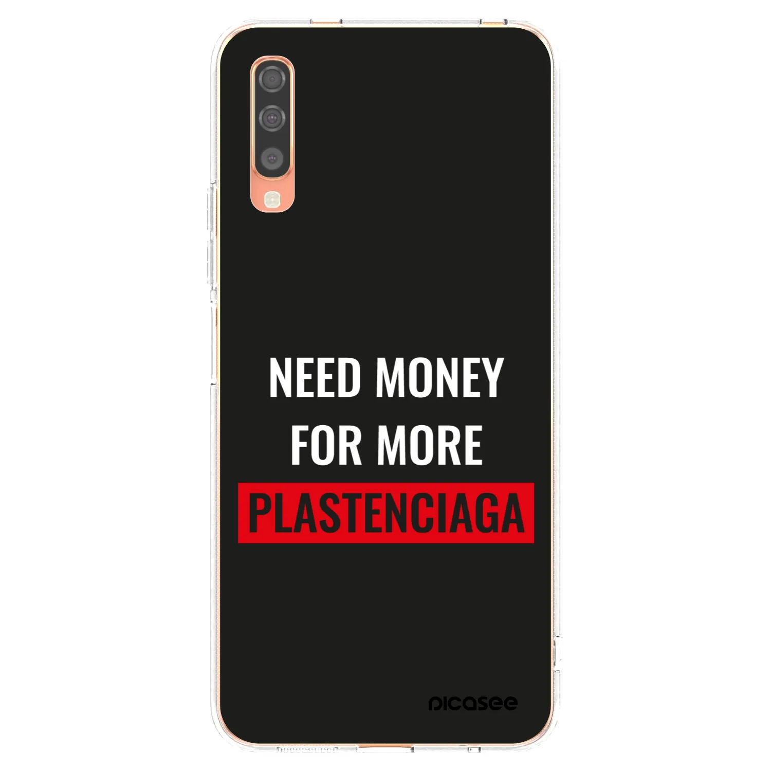 Picasee silikonový průhledný obal pro Samsung Galaxy A70 A705F - More PLASTENCIAGA