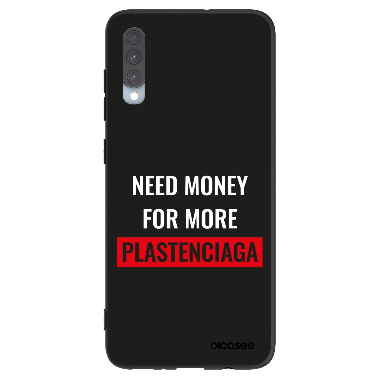 Picasee silikonový černý obal pro Samsung Galaxy A70 A705F - More PLASTENCIAGA
