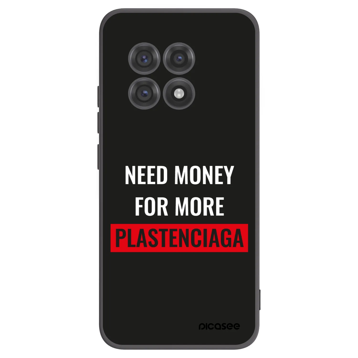 Picasee silikonový černý obal pro OnePlus 13R 5G - More PLASTENCIAGA