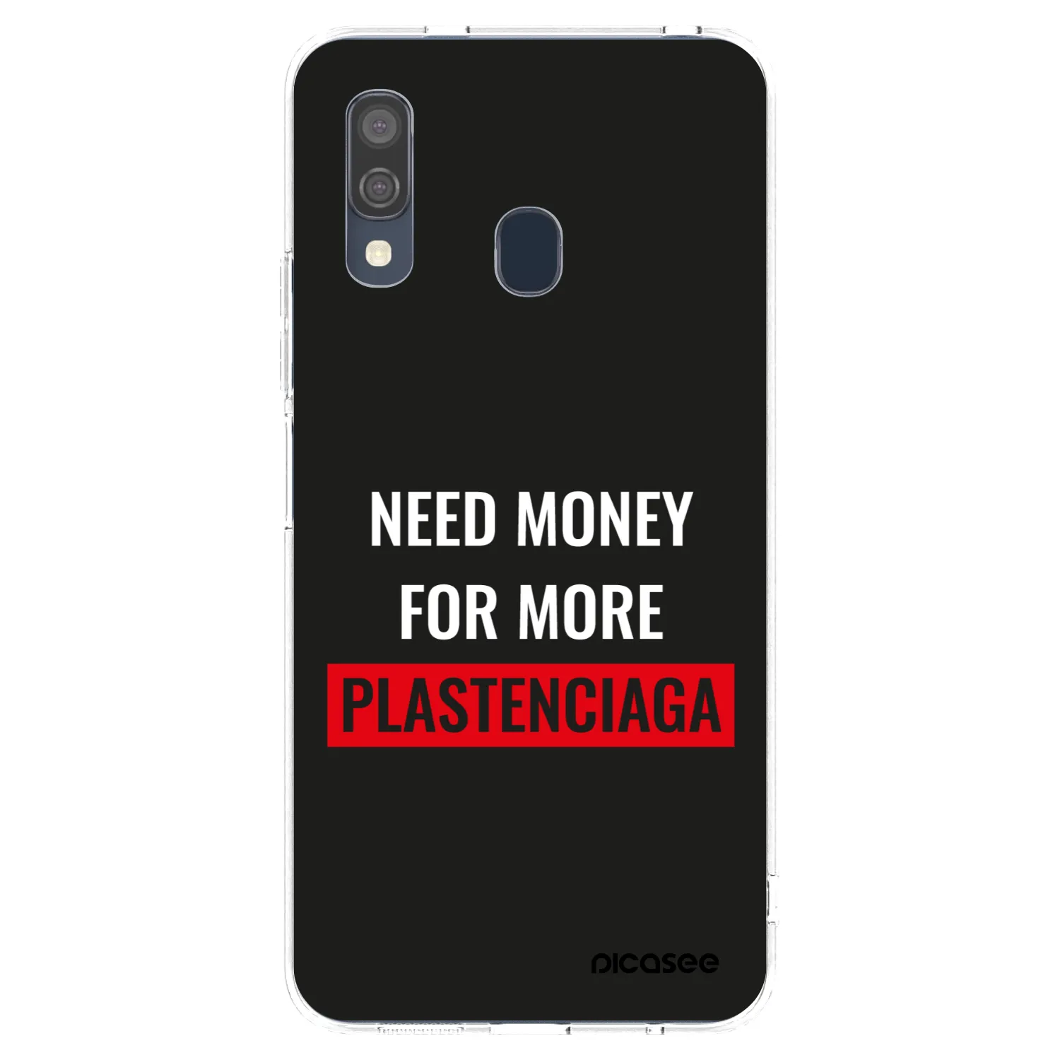 Picasee silikonový průhledný obal pro Samsung Galaxy A40 A405F - More PLASTENCIAGA