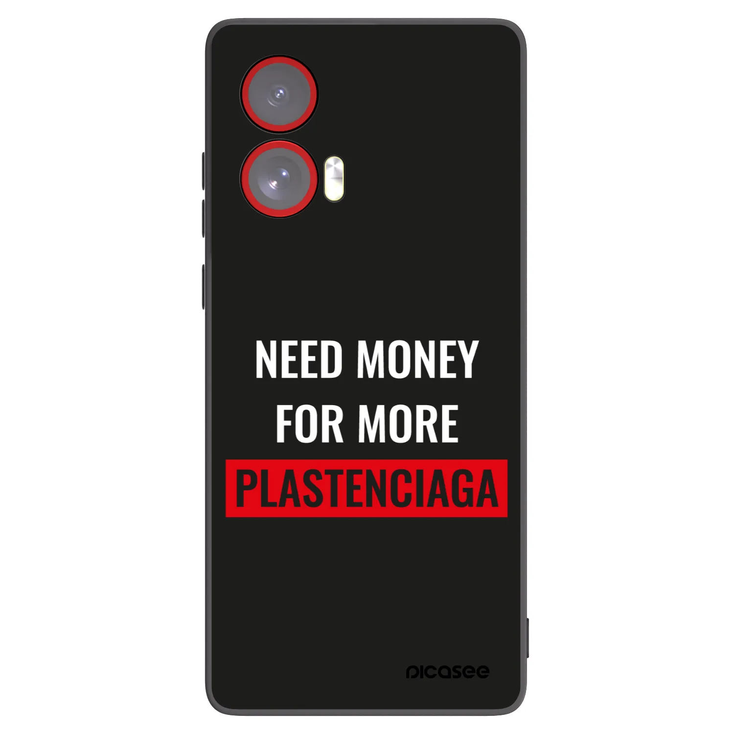 Picasee silikonový černý obal pro Motorola Edge 50 Fusion - More PLASTENCIAGA