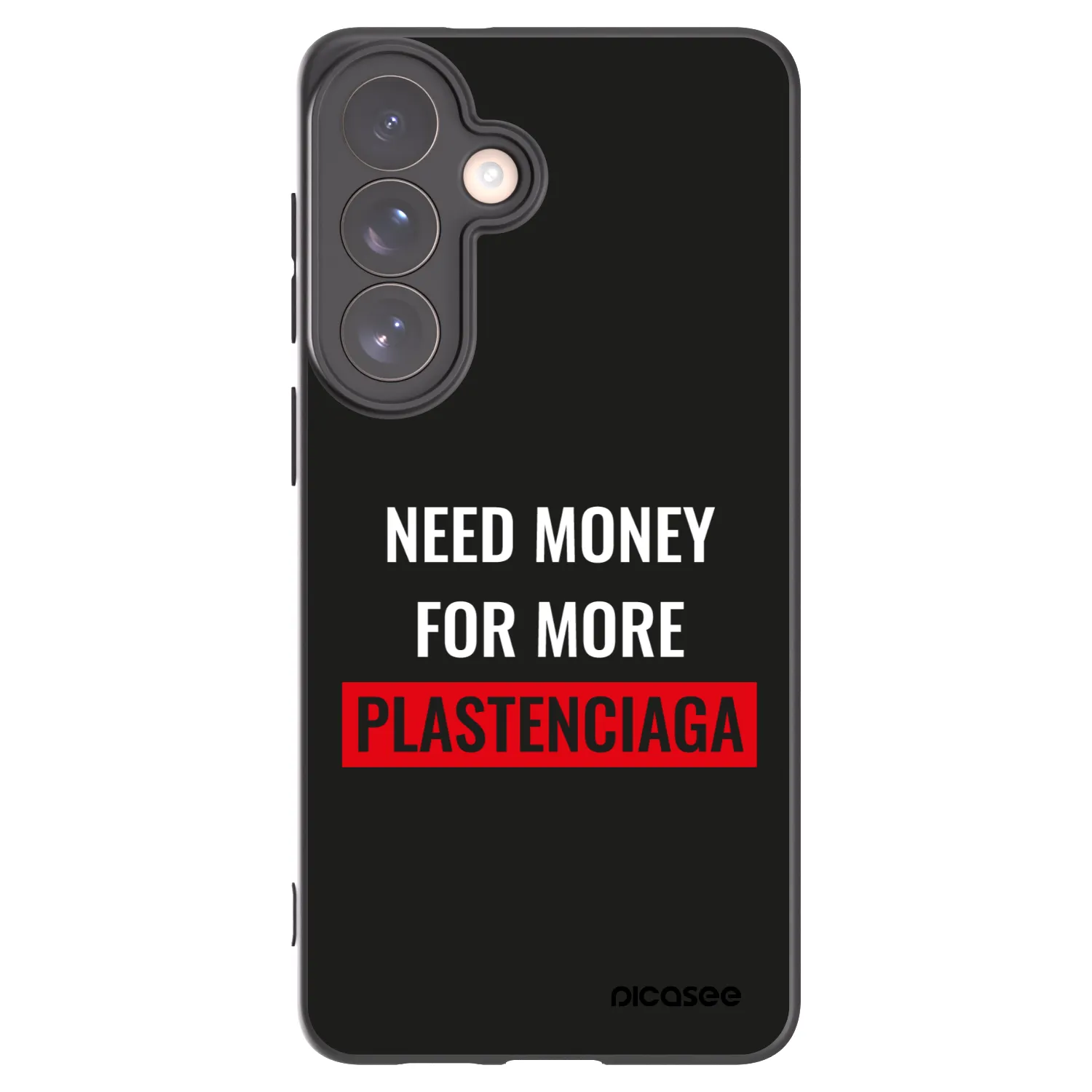 Picasee silikonový černý obal pro Samsung Galaxy S26+ - More PLASTENCIAGA