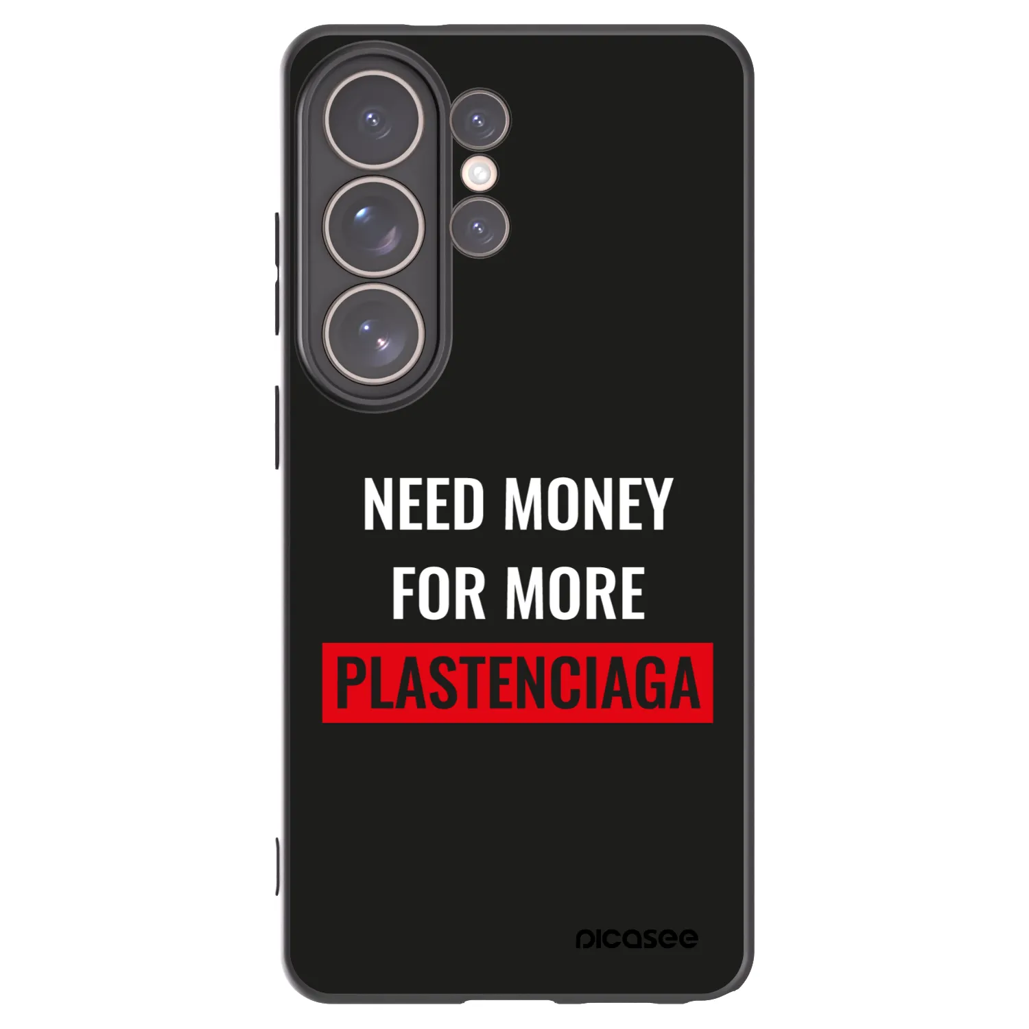 Picasee silikonový černý obal pro Samsung Galaxy S26 Ultra - More PLASTENCIAGA