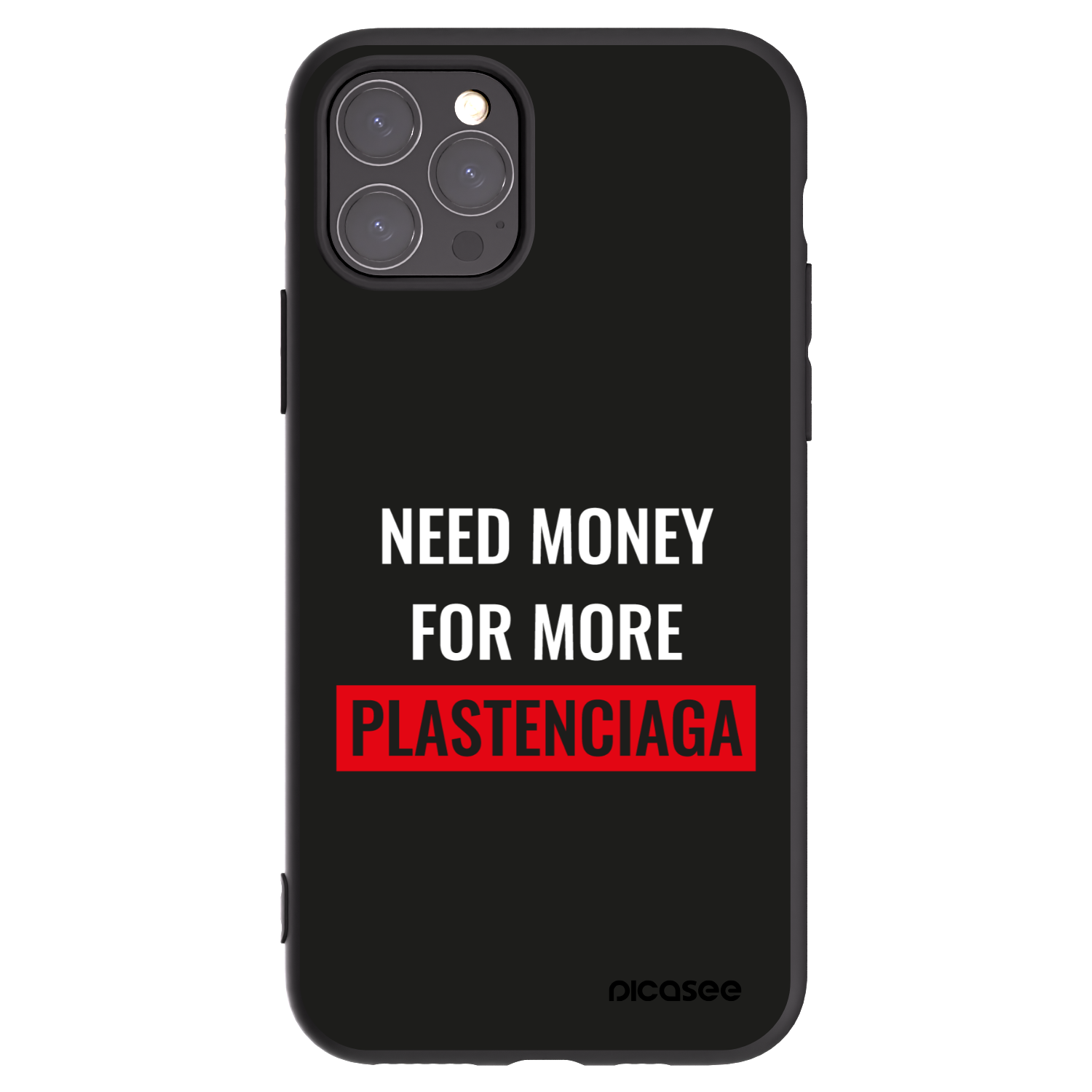 Picasee silikonový černý obal pro Apple iPhone 11 Pro - More PLASTENCIAGA
