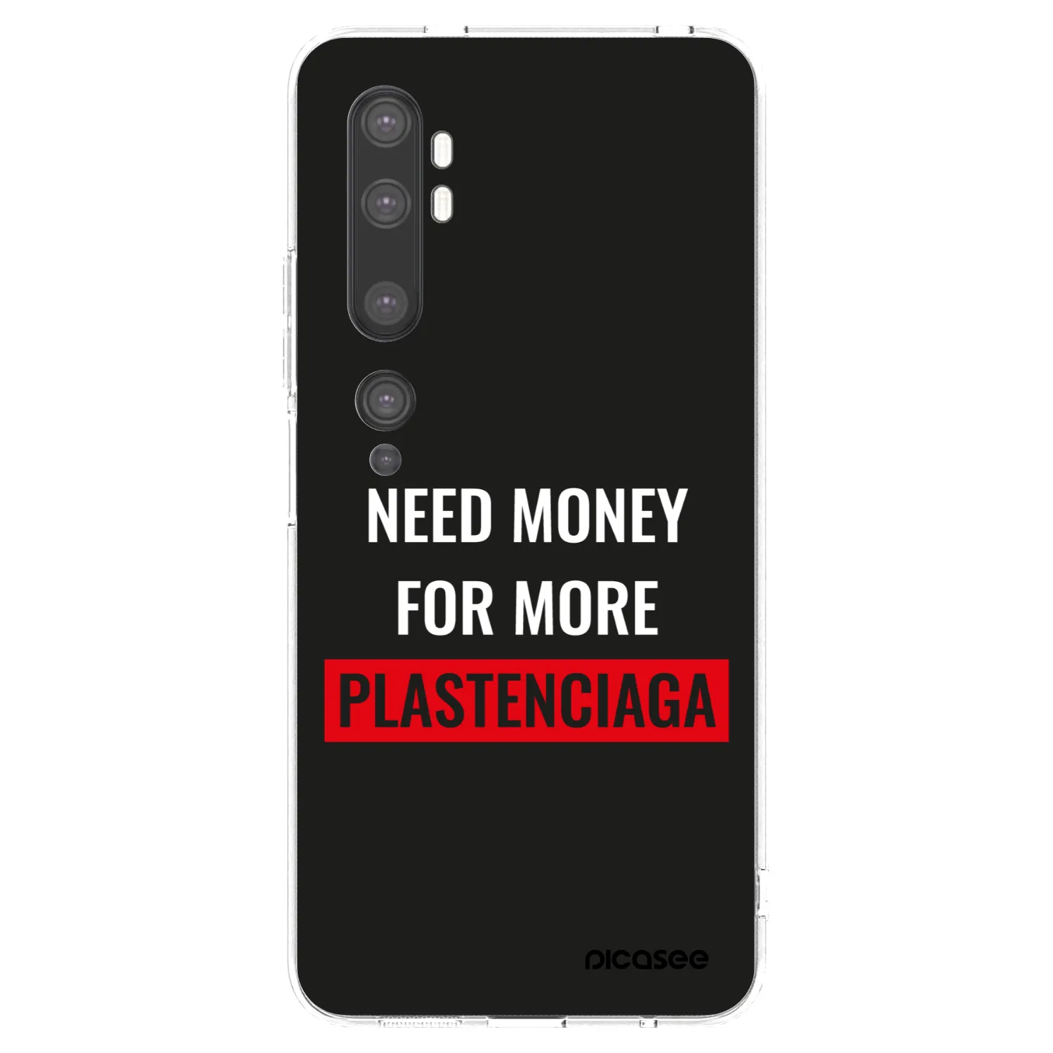 Picasee silikonový průhledný obal pro Xiaomi Mi Note 10 (Pro) - More PLASTENCIAGA