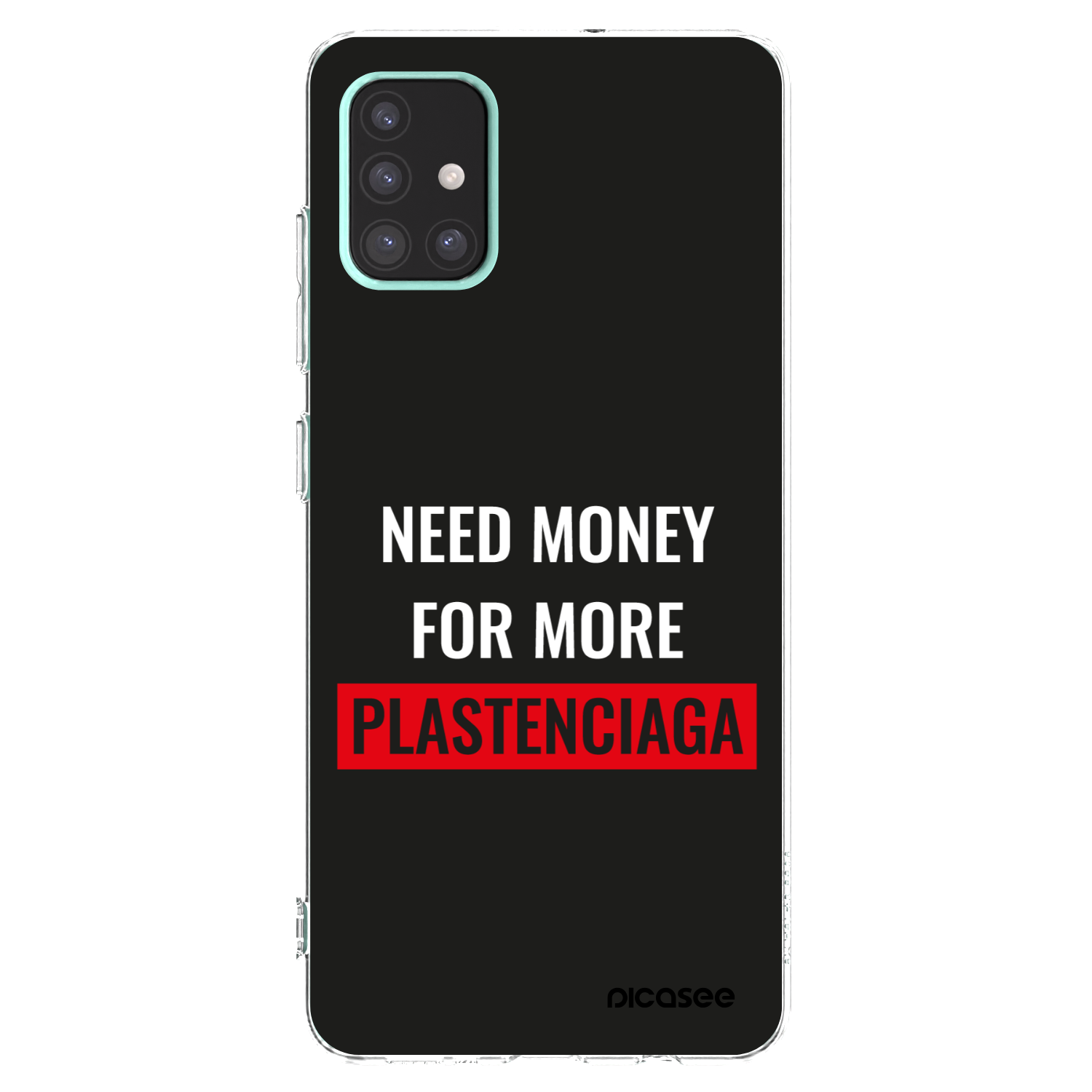 Picasee silikonový průhledný obal pro Samsung Galaxy A51 A515F - More PLASTENCIAGA