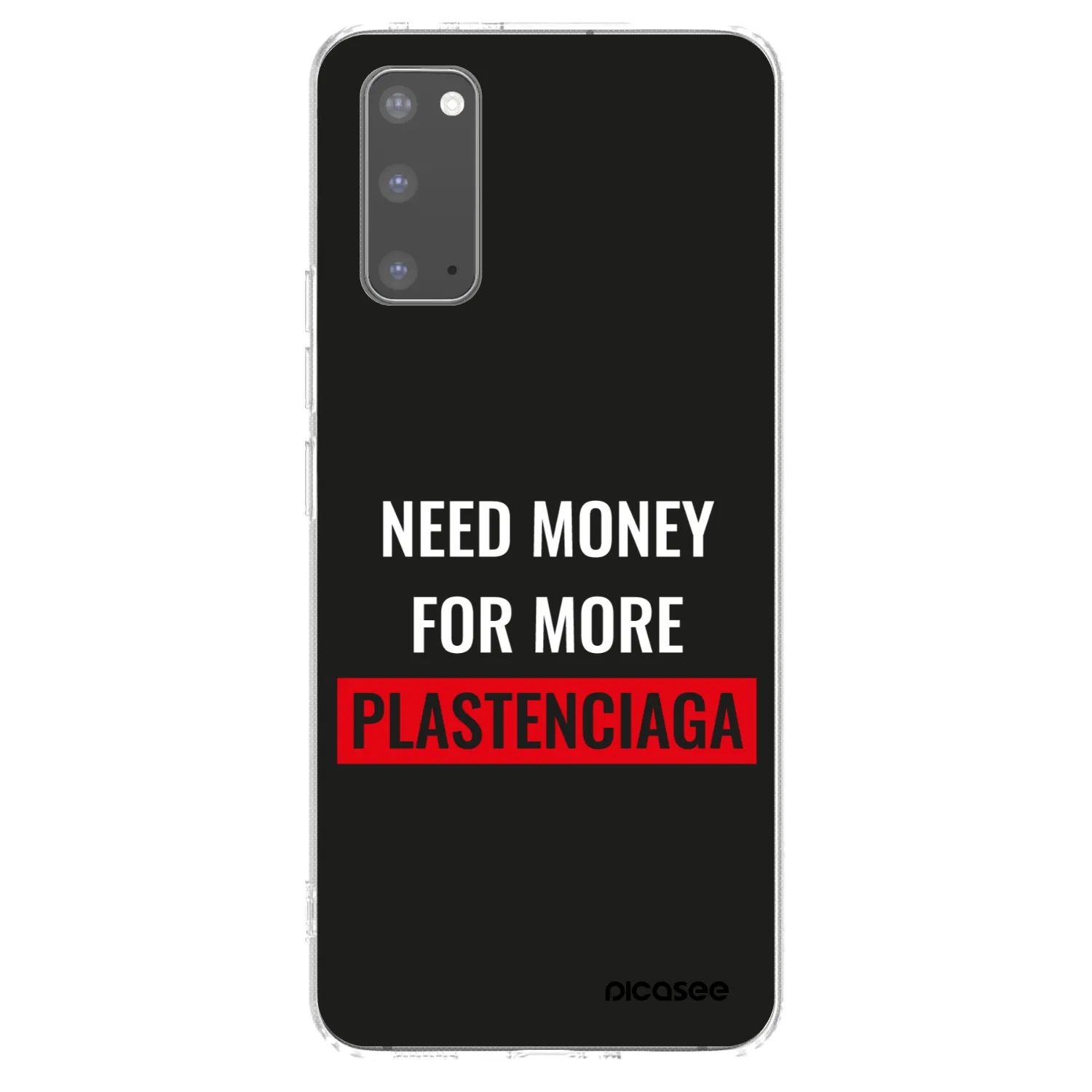 Picasee silikonový průhledný obal pro Samsung Galaxy S20 G980F - More PLASTENCIAGA