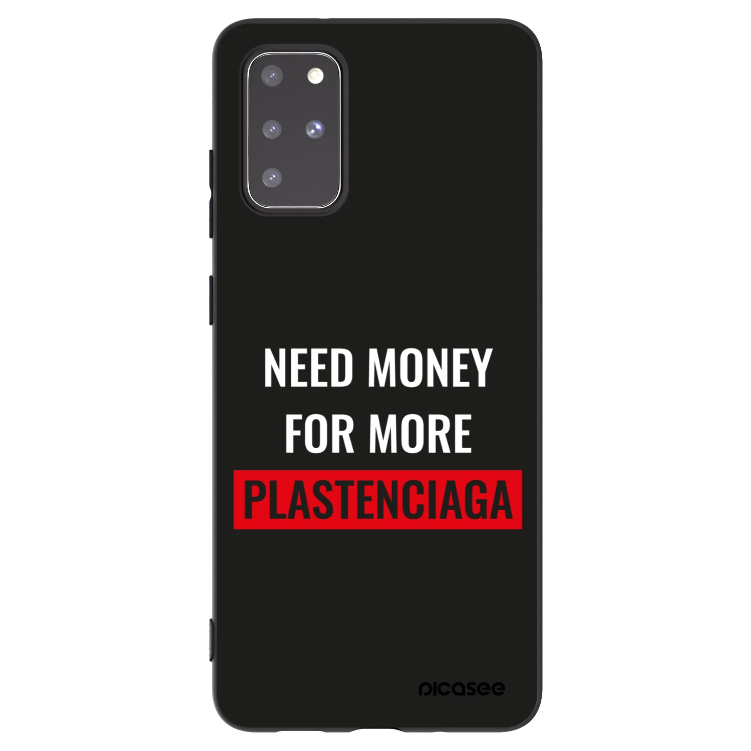 Picasee silikonový černý obal pro Samsung Galaxy S20+ G985F - More PLASTENCIAGA