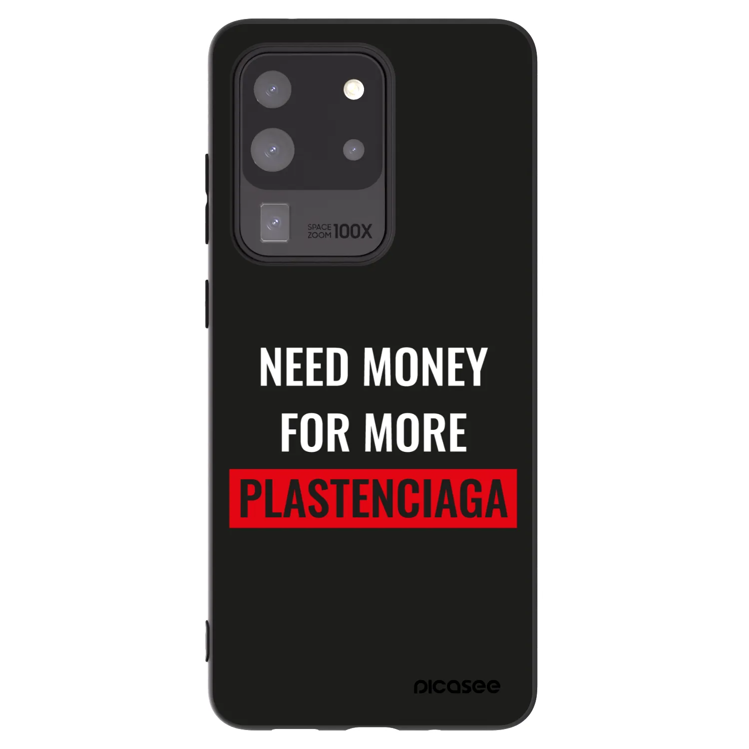 Picasee silikonový černý obal pro Samsung Galaxy S20 Ultra 5G G988F - More PLASTENCIAGA