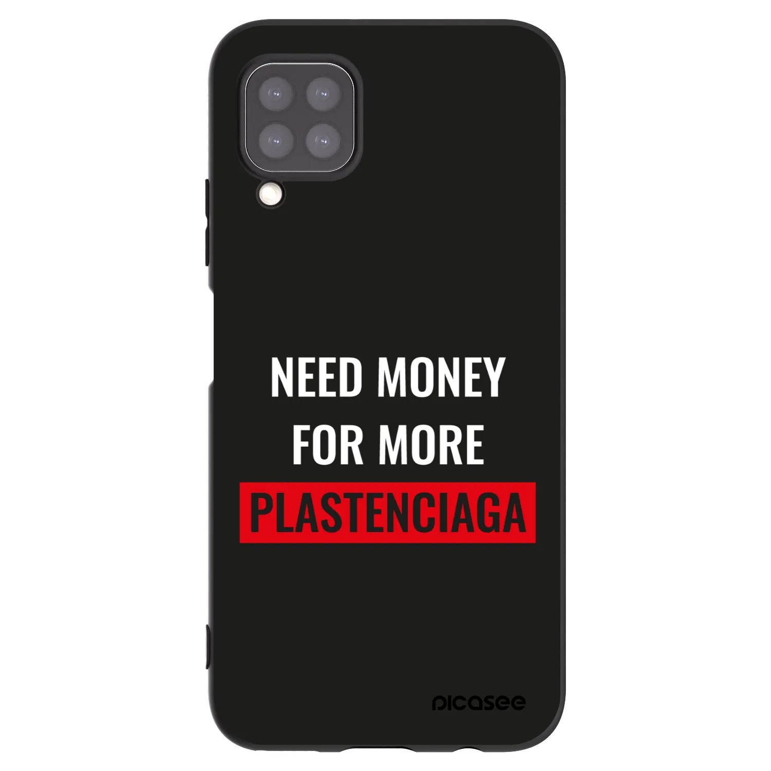 Picasee silikonový černý obal pro Huawei P40 Lite - More PLASTENCIAGA