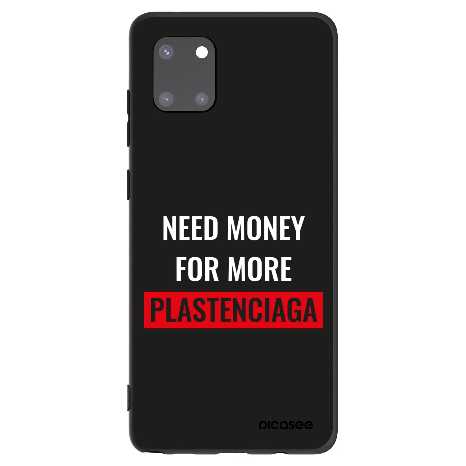 Picasee silikonový černý obal pro Samsung Galaxy Note 10 Lite N770F - More PLASTENCIAGA