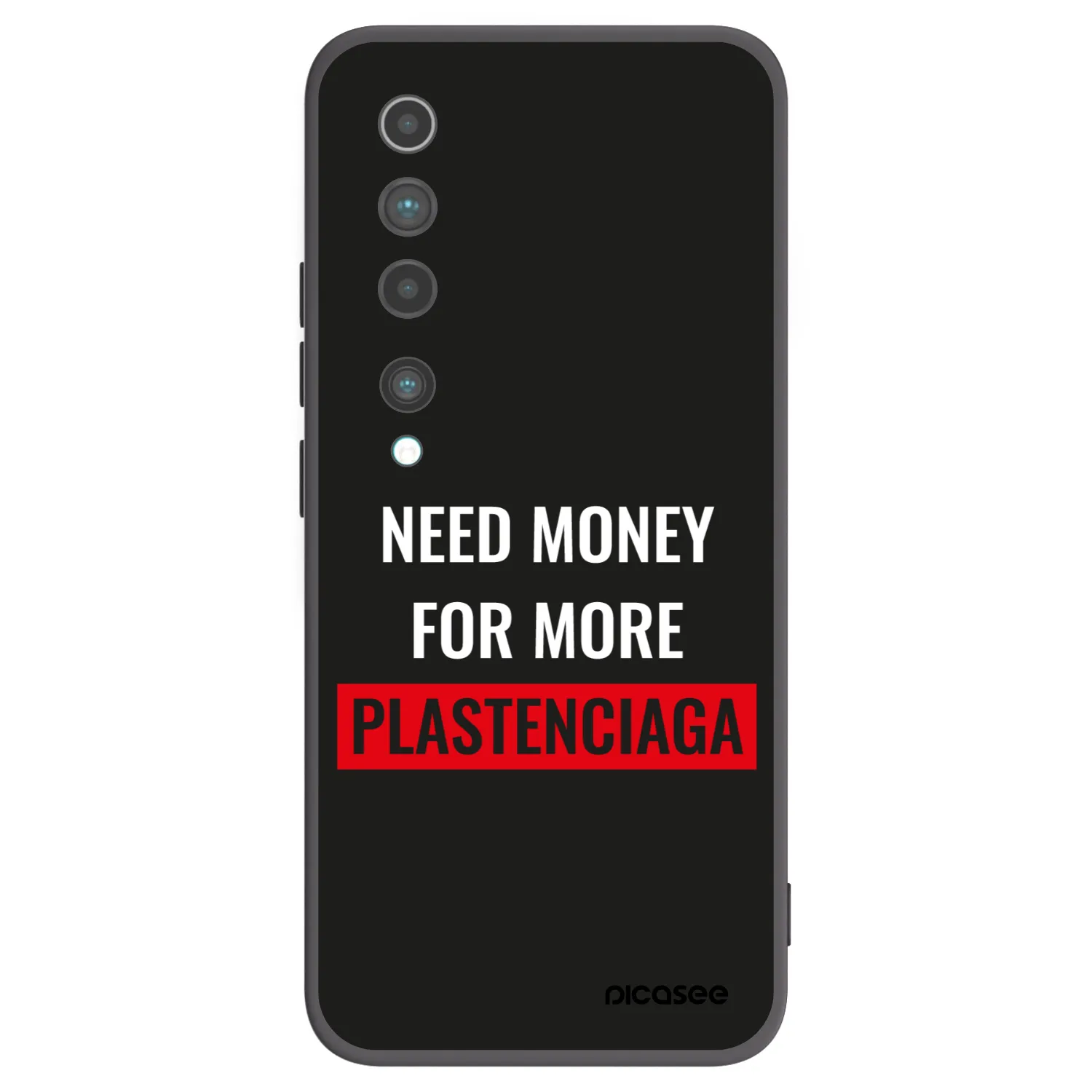 Picasee silikonový černý obal pro Xiaomi Mi 10 - More PLASTENCIAGA