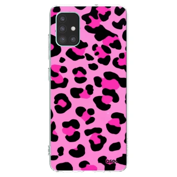 Picasee silikonový průhledný obal pro Samsung Galaxy M51 M515F - Pink Tiger