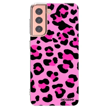 Picasee silikonový průhledný obal pro Samsung Galaxy S21 5G G991B - Pink Tiger