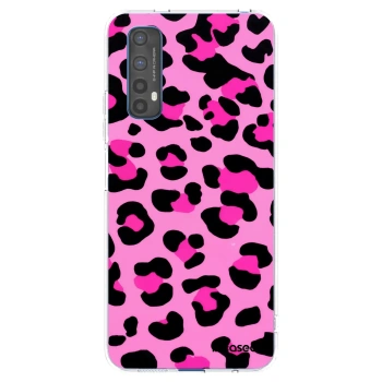 Picasee silikonový průhledný obal pro Realme 7 - Pink Tiger