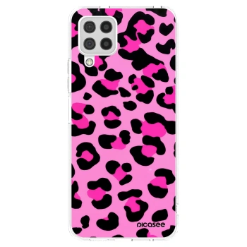 Picasee silikonový průhledný obal pro Samsung Galaxy A22 A225F 4G - Pink Tiger
