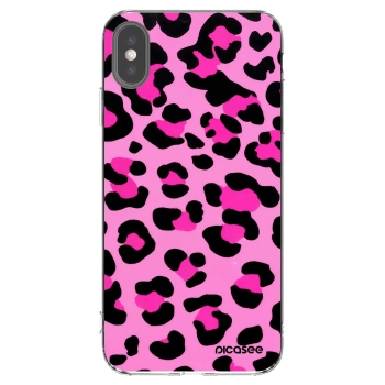 Picasee silikonový průhledný obal pro Apple iPhone XS Max - Pink Tiger