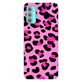 Picasee silikonový průhledný obal pro Motorola Moto G60 - Pink Tiger