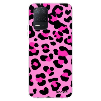 Picasee silikonový průhledný obal pro Realme 8 5G - Pink Tiger