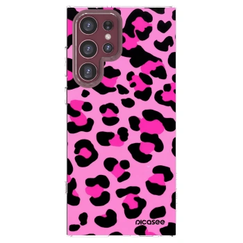 Picasee silikonový průhledný obal pro Samsung Galaxy S22 Ultra 5G - Pink Tiger