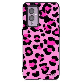 Picasee silikonový černý obal pro OnePlus 9 - Pink Tiger