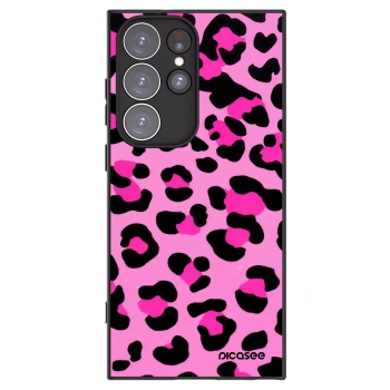 Picasee silikonový černý obal pro Samsung Galaxy S23 Ultra 5G - Pink Tiger